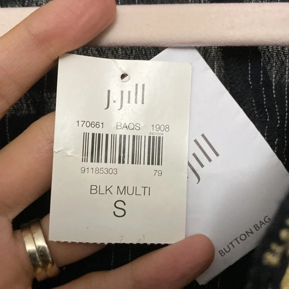 J Jill Boho Embroidered Black Tunic NWT Size Small - Picture 14 of 14